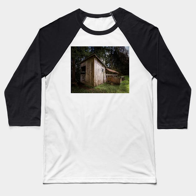 Small Barn on the Farm Baseball T-Shirt by JeffreySchwartz